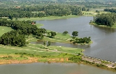 Sân golf Đồng Mô nhìn từ máy bay trực thăng